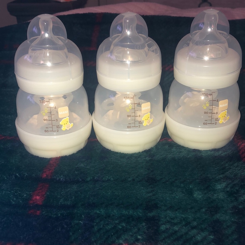 3 Baby Bottles with Pacifiers🤗